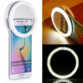 Ring Light LED Portatile con Clip per Smartphone — 3 Modalità di Illuminazione