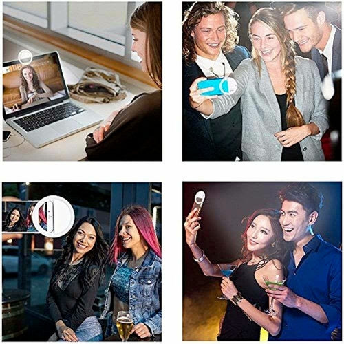 Ring Light LED Portatile con Clip per Smartphone — 3 Modalità di Illuminazione