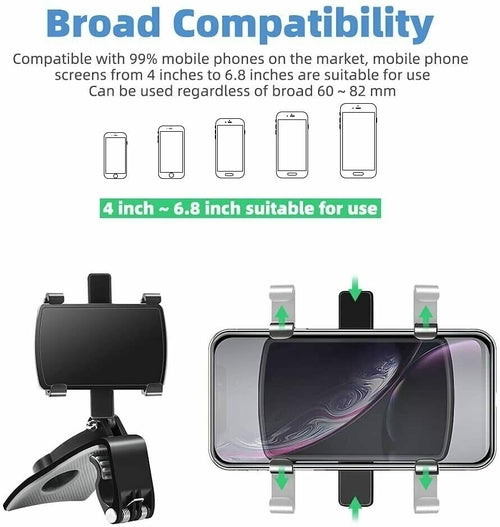 Supporto Universale per Auto con Morsetto per Smartphone e GPS