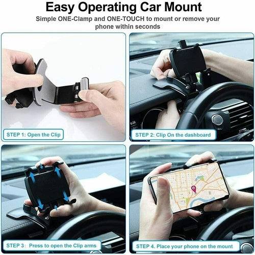 Supporto Universale per Auto con Morsetto per Smartphone e GPS