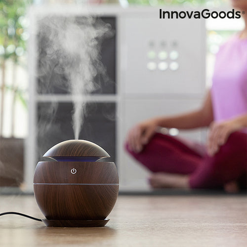 Mini Diffusore di Aromi e Umidificatore InnovaGoods Noce Scuro
