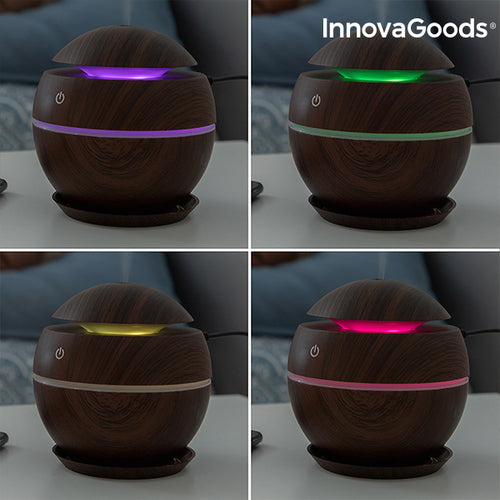 Mini Diffusore di Aromi e Umidificatore InnovaGoods Noce Scuro