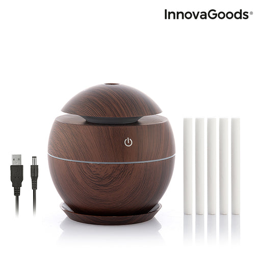 Mini Diffusore di Aromi e Umidificatore InnovaGoods Noce Scuro