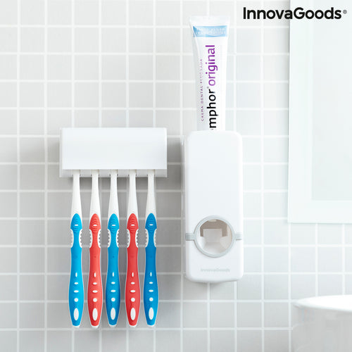 Dispenser Dentifricio con Portaspazzolini Diseeth InnovaGoods