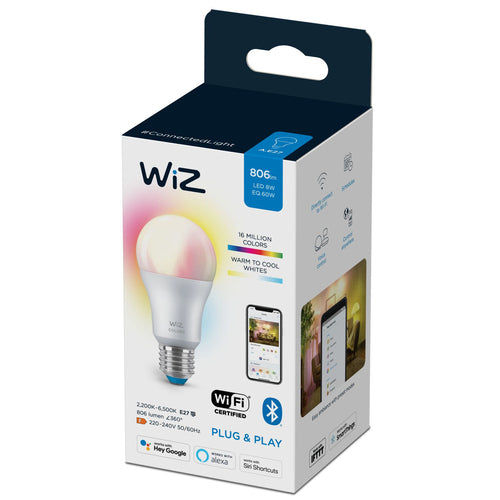 Lampadina Smart Philips Wiz A60 Standard — LED Wi-Fi Multicolore