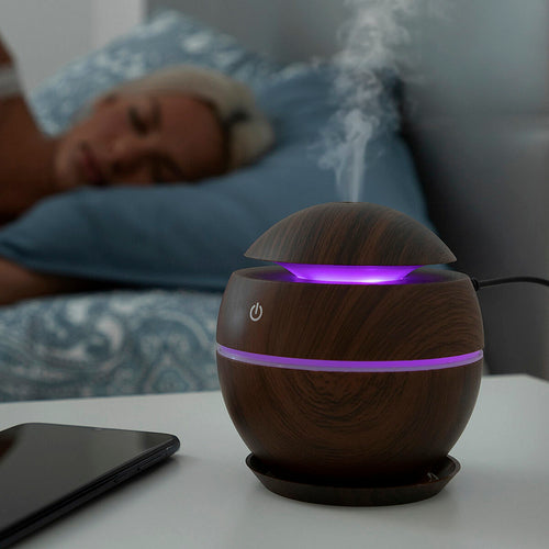 Mini Diffusore di Aromi e Umidificatore InnovaGoods Noce Scuro