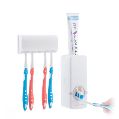 Dispenser Dentifricio con Portaspazzolini Diseeth InnovaGoods
