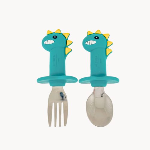 Posate Ergonomiche a Forma di Dinosauro per Bambini