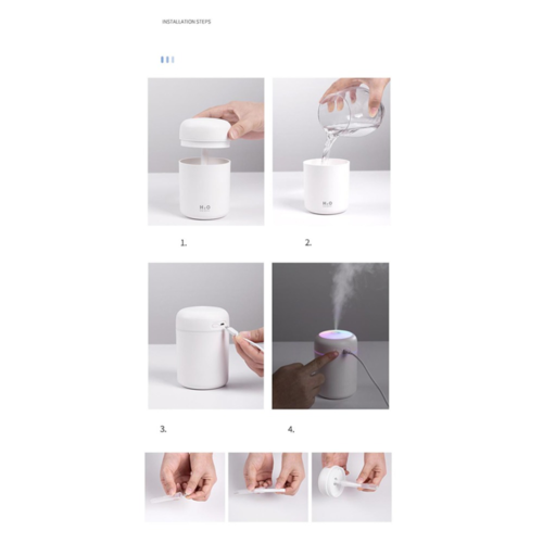 Diffusore di Aromi e Umidificatore Portatile per Auto e Casa